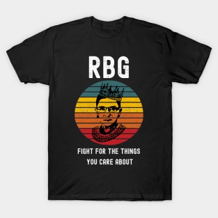 Ruth Bader Ginsburg Quote Retro Sunset Distressed Design T-Shirt